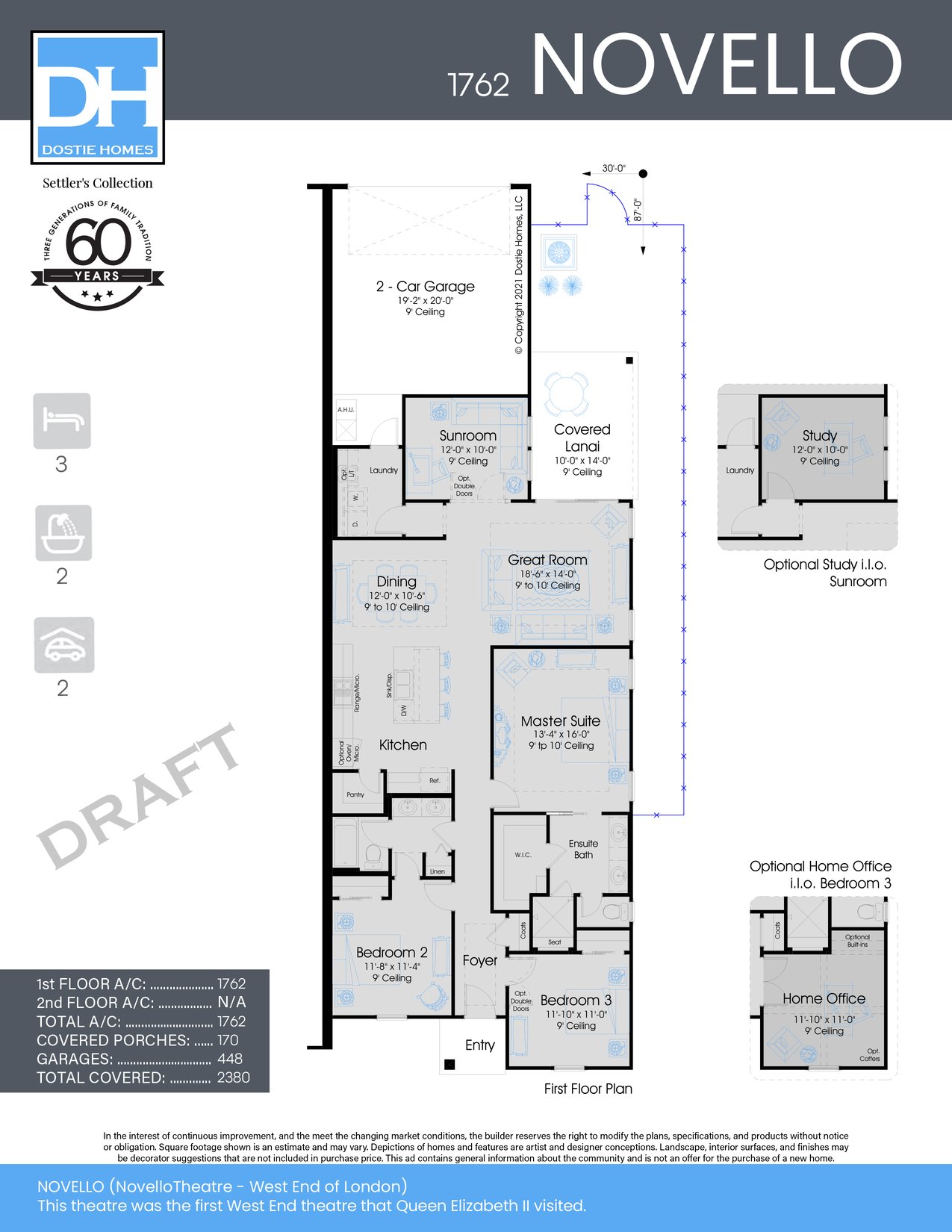 Novello Floor Plan West End Dostie